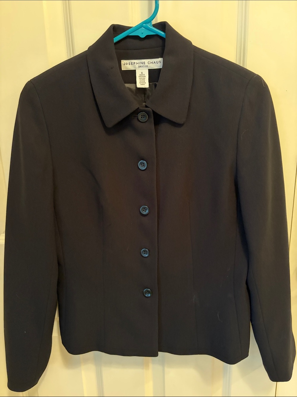 Josephine Chaus Black Button-Front Blazer Size 6P